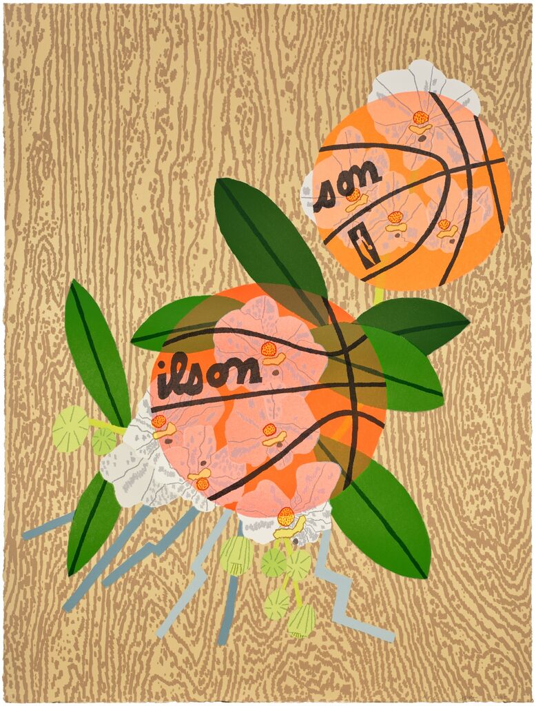 Jonas Wood - Double Basketball Orchid 3 (State II)