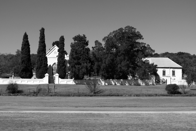 Cedric Nunn, ‘Salem Anglican church and cricket pitch’, 2013, Photography, B/w handprint, silver-toned, Galerie Seippel