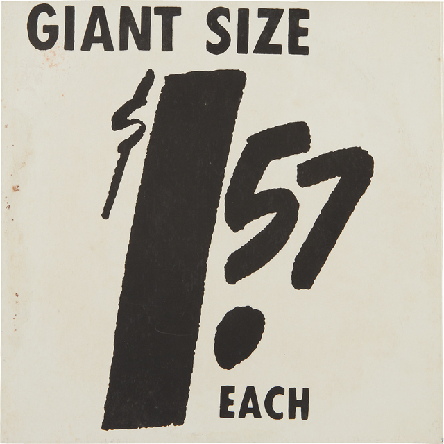 Andy Warhol, ‘Giant Size’, 1963, Print, Screenprint on coated record cover stock, the full sheet, Phillips