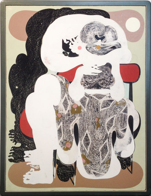 Alex Feuerstein, ‘Kopffüssler II’, 2018, Painting, Oil, pigment, resin on wood, galerie burster