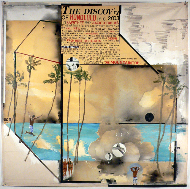 Jack Balas, ‘THE DISCOVERY OF HONOLULU’, 2010, Painting, Oil, enamel and ink on canvas, William Havu Gallery