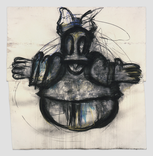 Joyce Pensato, ‘Daisy’, 2012, Drawing, Collage or other Work on Paper, Charcoal and pastel on paper, Petzel Gallery