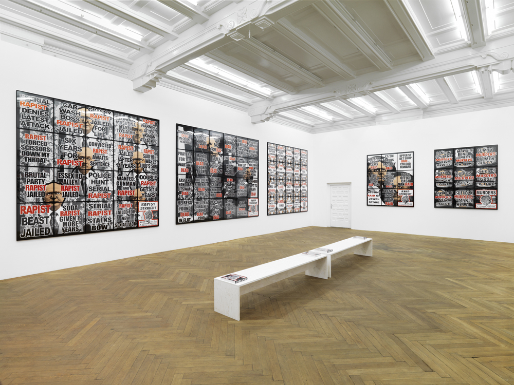 Installation view. Gilbert & George "London Pictures", ARNDT, Berlin, Germany. March 22 - May 30, 2012. Photo: Bernd Borchardt Installation view. Gilbert & George "London Pictures", ARNDT, Berlin, Germany. March 22 - May 30, 2012. Photo: Bernd Borchardt