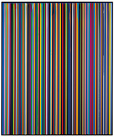 Poured Lines: Dark Cobalt Study