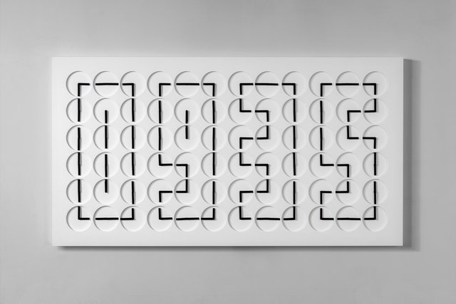Humans Since 1982, ‘A Million Time 72’, 2014, Installation, Black or white corian and electronic components, Gallery ALL