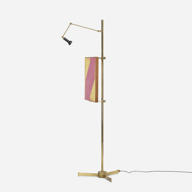Arredoluce, ‘easel lamp’, c. 1958, Design/Decorative Art, Brass, enameled aluminum, Rago/Wright