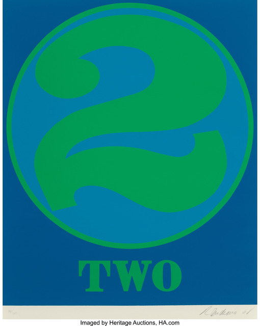Robert Indiana, ‘Two (from Numbers)’, 1968, Print, Serigraph in colors, Heritage Auctions
