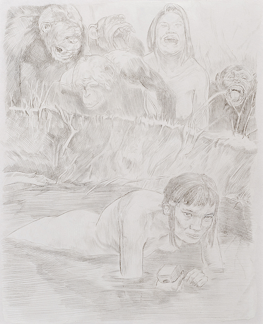 Tyler Bright Hilton, ‘Now it's All Dirty’, 2011, Drawing, Collage or other Work on Paper, Silverpoint on prepared paper, VIVIANEART