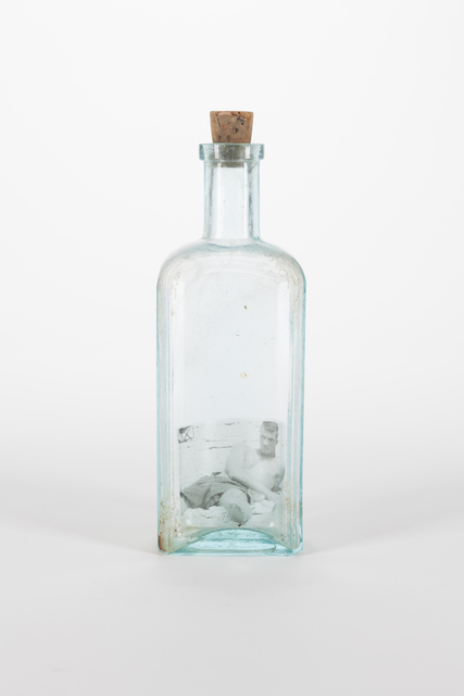 Don Joint, ‘Boys in a Bottle: Mustang Boy’, 2018, Photography, Assemblage with found object & photograph, Childs Gallery