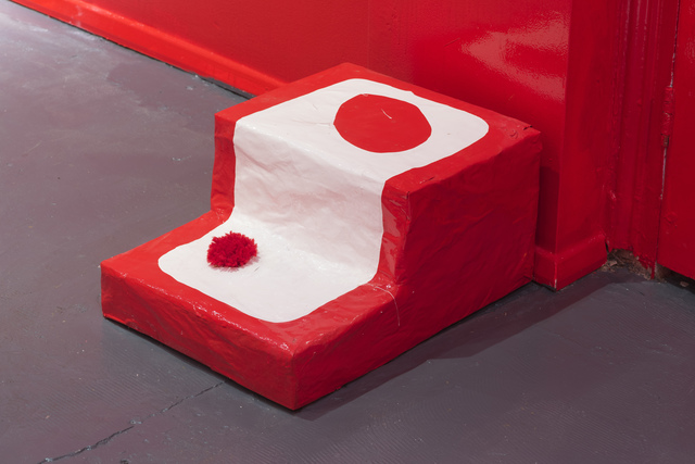 Allegra Pacheco, ‘Small Red Stairs’, 2015, Sculpture, Papier mâché, paper, wood, and oil based paint, LAMB Arts
