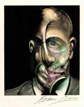 Francis Bacon - Michel Leris, mirroir de la tauromachie, portrait of Michel Leiris