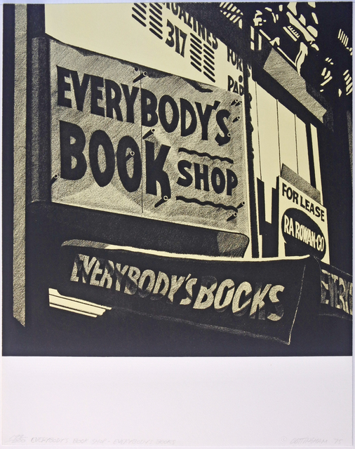 Robert Cottingham, ‘Everybody's Bookshop’, 1975, Print, Lithograph, Hans den Hollander Prints