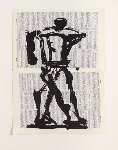 William Kentridge, ‘UNIVERSAL ARCHIVE: REF. 23’, 2012, Print, Linocut printed on non-archival pages from Shorter Oxford English Dictionary, Greg Kucera Gallery