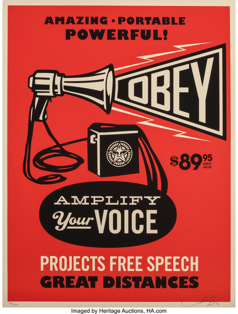 Shepard Fairey (OBEY), ‘Obey Megaphone Print’, 2010, Heritage Auctions