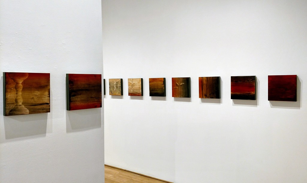 Each individual artwork is 12"x12", encaustic, graphite and ink on panel. Each individual artwork is 12"x12", encaustic, graphite and ink on panel.