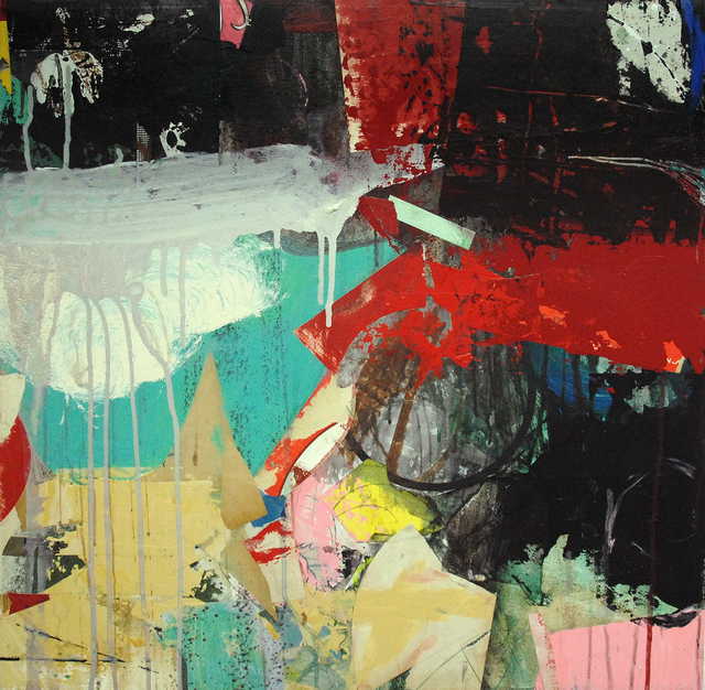 Carol Gove, ‘Cliff’, Painting, Acrylic and collage on panel, Stremmel Gallery