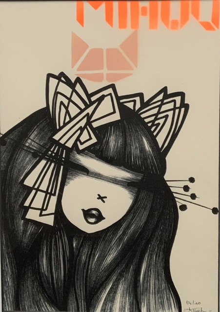 Stoul, ‘ORU IV’, 2014, Drawing, Collage or other Work on Paper, Print and spray paint on paper - glass frame, Galry