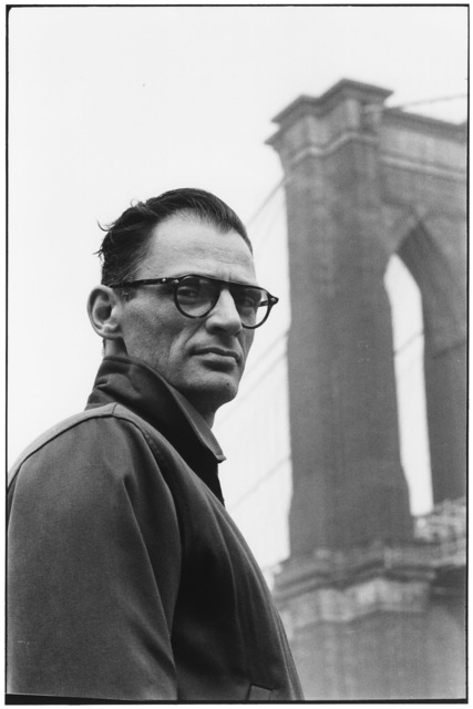 Elliott Erwitt, ‘Arthur Miller in Front of Brooklyn Bridge, New York’, 1954, Huxley-Parlour