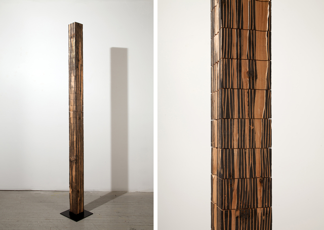 Fırat Erdim, ‘Posts and Aggregate Topographies (12)’, 2009-2012, Sculpture, Douglas fir post, block printing ink, Olson Larsen Gallery