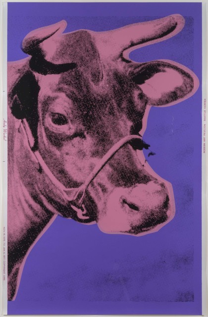 Andy Warhol, ‘Cow’, 1976, Print, Screenprint on wallpaper, Leslie Sacks Gallery