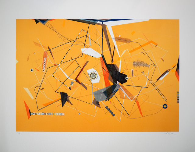 Dannielle Tegeder, ‘Yellow Invisible Diagram Line Possibility with Escape Route’, 1998, Print, Print, (digital), The Watermill Center Benefit Auction