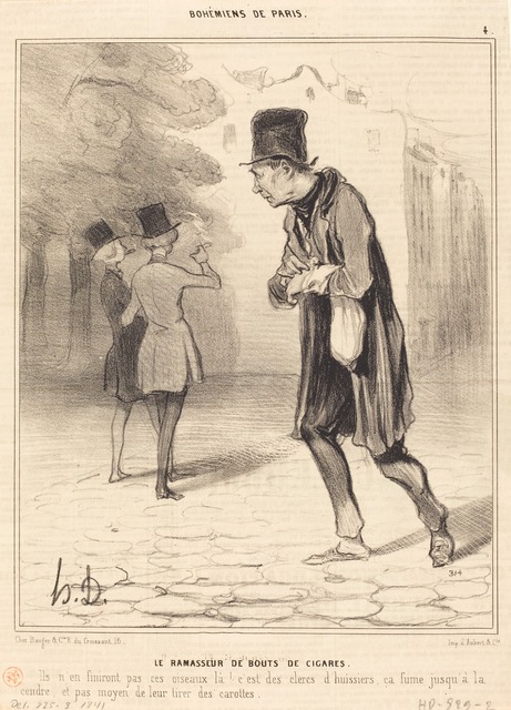 Honoré Daumier, ‘Le Ramasseur de bouts de cigares’, 1841, National Gallery of Art, Washington, D.C.