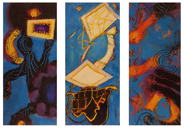 William Scharf, ‘Admiration of the Frame, In Folded Guilt, The Relics Remember (From left to right)’, 2006, 7, 2003, 7, 2002 (From left to right), Hollis Taggart