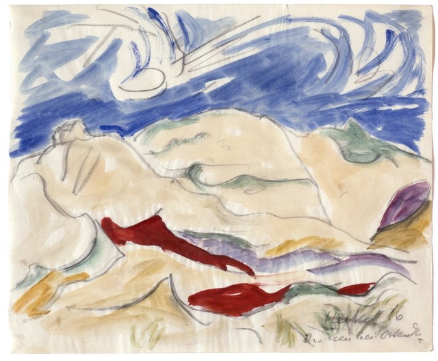 Erich Heckel, ‘Dunes at Ostend’, 1916, Galerie Thomas
