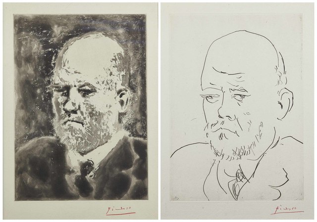 Pablo Picasso, ‘Portrait de Vollard I & III, from: La Suite Vollard’, 1937, Christie's