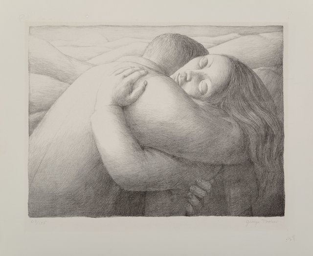 George Tooker, ‘Embrace’, 1982, Print, Lithograph on wove paper, Heritage Auctions