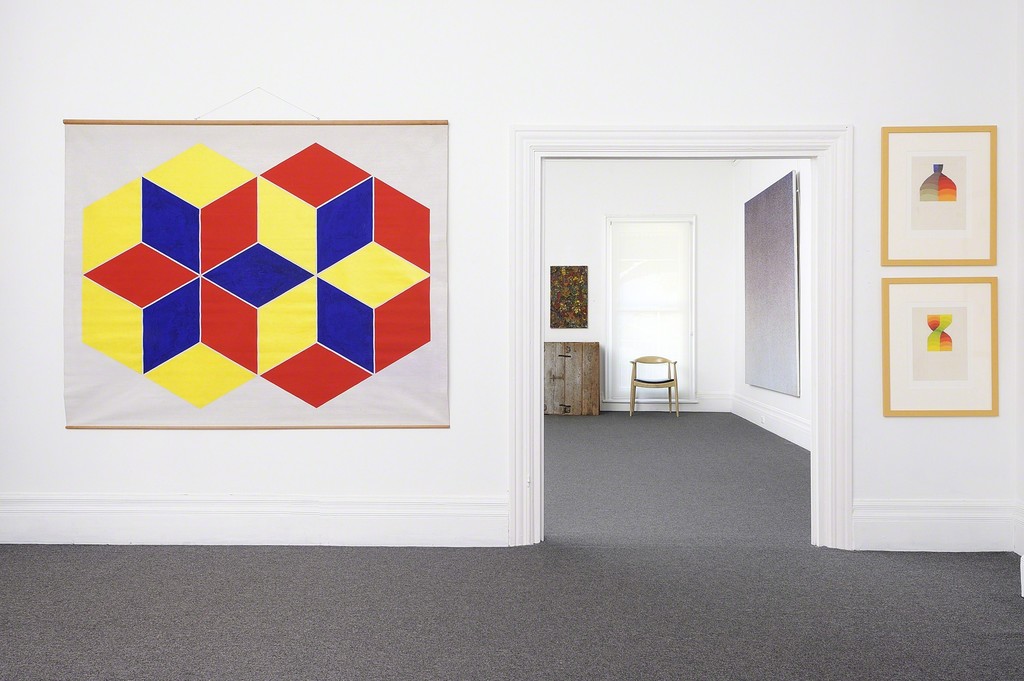 Trevor Vickers, Yellow Hexagon and Red Hexagon, c. 1970-1971 (left)
Normana Wight, Untitled, 1970 (right)
Trevor Vickers, Yellow Hexagon and Red Hexagon, c. 1970-1971 (left)
Normana Wight, Untitled, 1970 (right)