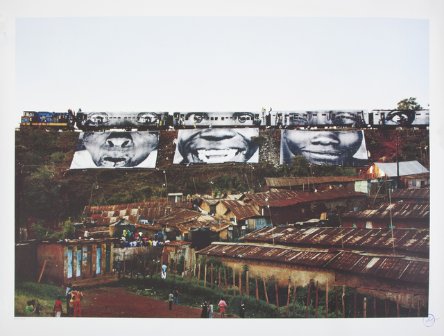JR, ‘In Kibera Slum, train passage 1’, 2010, Julien's Auctions