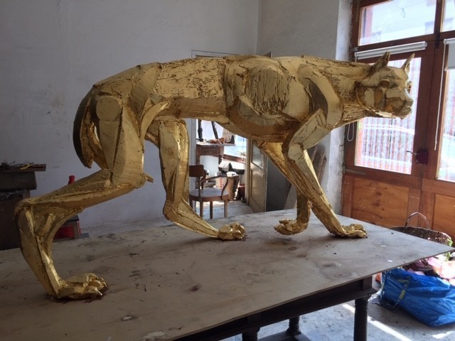 Sophie Dickens, ‘Gilded Wolf’, 2019, Sculpture, Bronze, Sladmore