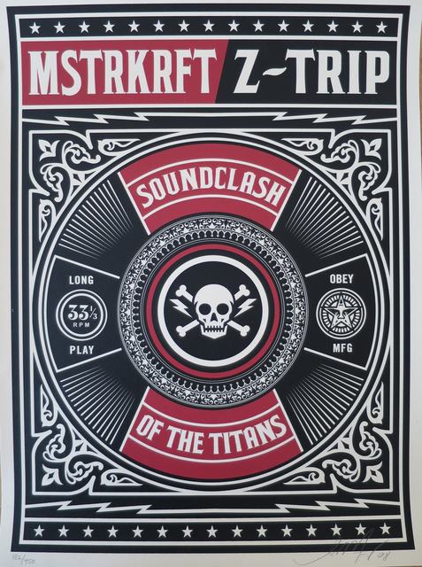 Shepard Fairey, ‘Z-Trip "Sound Clash of the Titans"’, 2008, Posters, Speckletone paper, AYNAC Gallery