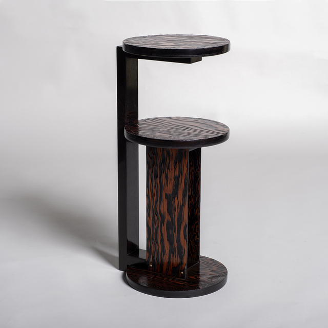 André Sornay, ‘Side table in Oregon pine with brass nails’, ca. 1935, Design/Decorative Art, Oregon pine with brass nails and solid mahogany, Galerie Alain Marcelpoil