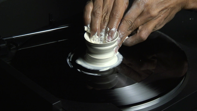 Lyota Yagi, ‘Portamento (Khoomei) No. 2’, 2006, Video/Film/Animation, Video with ceramic object and vinyl record, Singapore Art Museum (SAM)