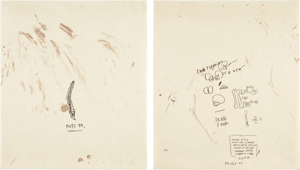 Jean-Michel Basquiat - Untitled (Plate 10); and Untitled (Two Portions of Bones), from Untitled: from Leonardo