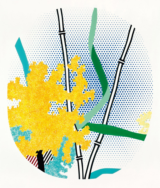 Roy Lichtenstein, ‘Flower with Bamboo’, 1996, Painting, Oil and Magna on canvas, Gagosian