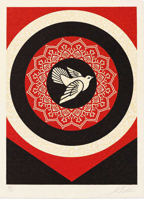 Shepard Fairey, ‘Dove Target Black ’, 2012, Toshkova Fine Art Advisory