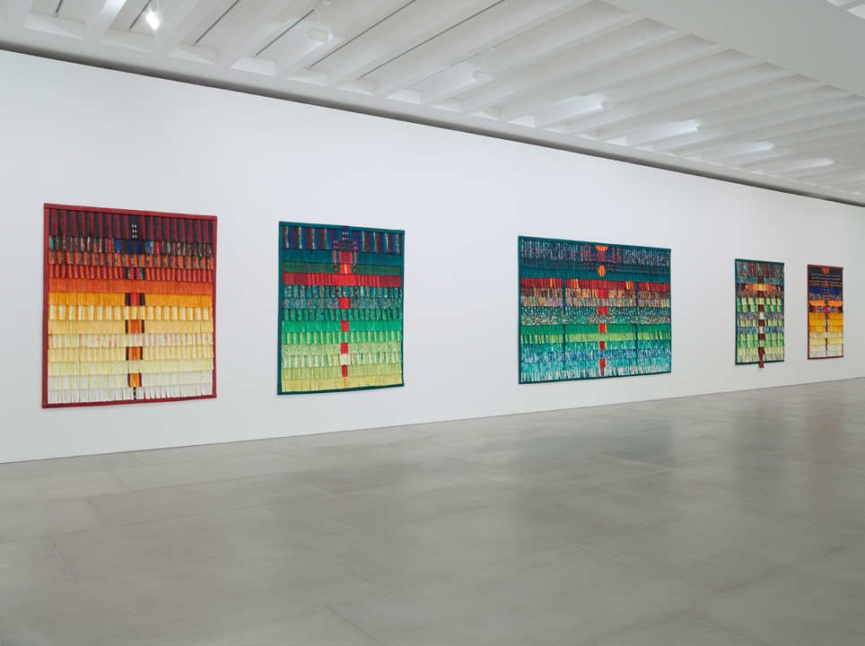 Abdoulaye Konaté, Symphonie en couleur, Installation view, Courtesy the artist and Blain|Southern, Photo: Peter Mallet Abdoulaye Konaté, Symphonie en couleur, Installation view, Courtesy the artist and Blain|Southern, Photo: Peter Mallet