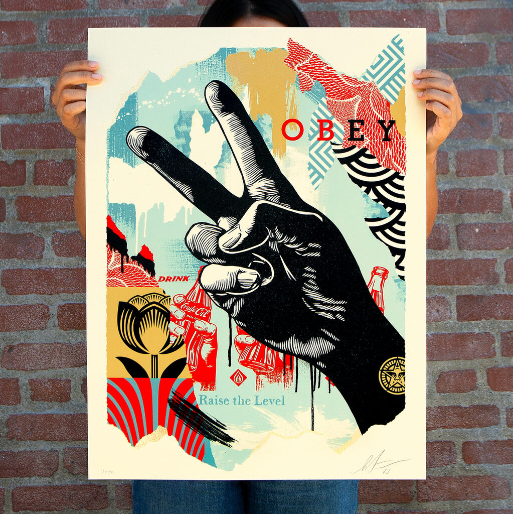 Shepard Fairey Raise the Level (Peace)