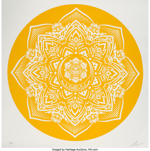 Shepard Fairey (OBEY), ‘Yellow Mandala’, 2018, Heritage Auctions