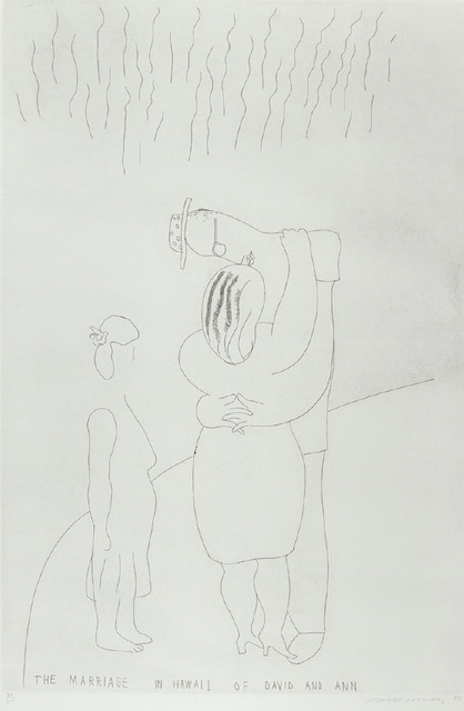 David Hockney, ‘The Marriage in Hawaii of David and Ann’, 1984, Axiom Fine Art