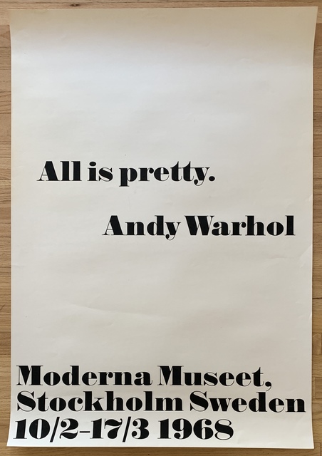 Andy Warhol, ‘Original 1968 Silkscreen Exhibition Poster ’, 1968, Kwiat Art