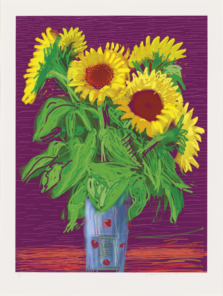 David Hockney - Sunflowers