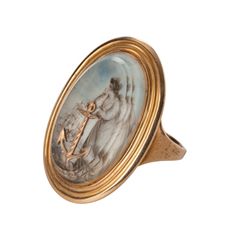 A George III gold ring depicting ‘Hope’