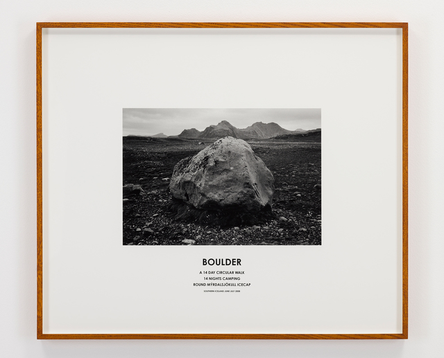 Hamish Fulton, ‘Boulder, Iceland, 2008’, 2008, Photography, Photograph and text, Parafin