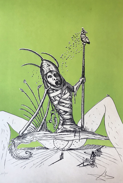 Salvador Dalí, ‘Les Songes Drolatiques De Pantagruel’, 1973, Print, Original lithograph of gouache with original pochoir coloring in black pencil on Japanese paper, BOCCARA ART