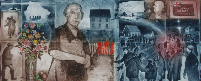 David Blackwood, ‘Folded Studies, Bonfire Night on Greenspond Island’, 2002, Winchester Galleries