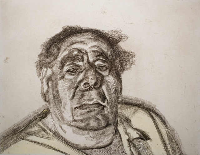 Lucian Freud, ‘Lord Goodman in his yellow pyjamas’, 1987, Olsen Irwin